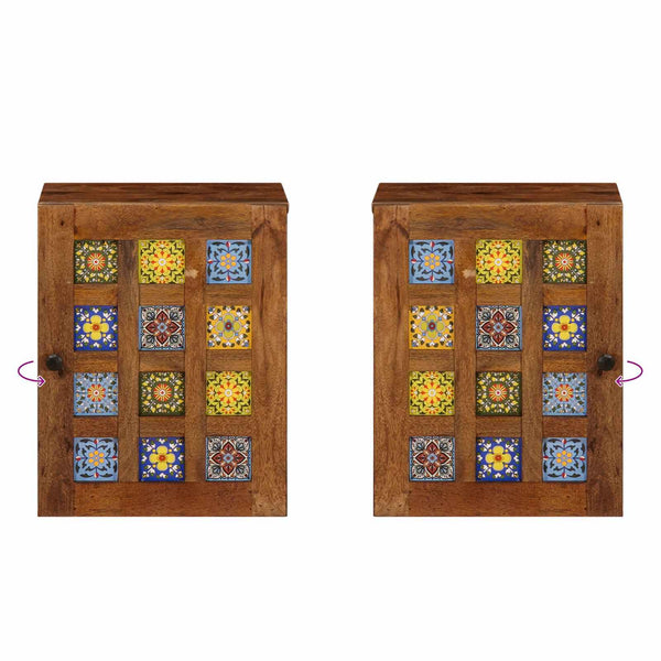 Hängender Badezimmerschrank Walnuss 38x33x48cm