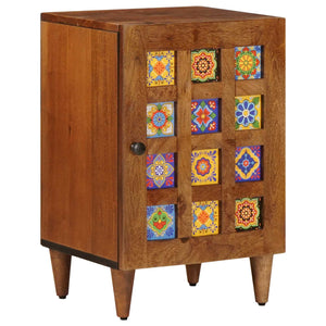 Badezimmerschrank Walnuss mit Tür 38x33x58 cm