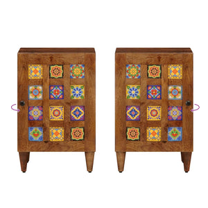 Badezimmerschrank Walnuss mit Tür 38x33x58 cm
