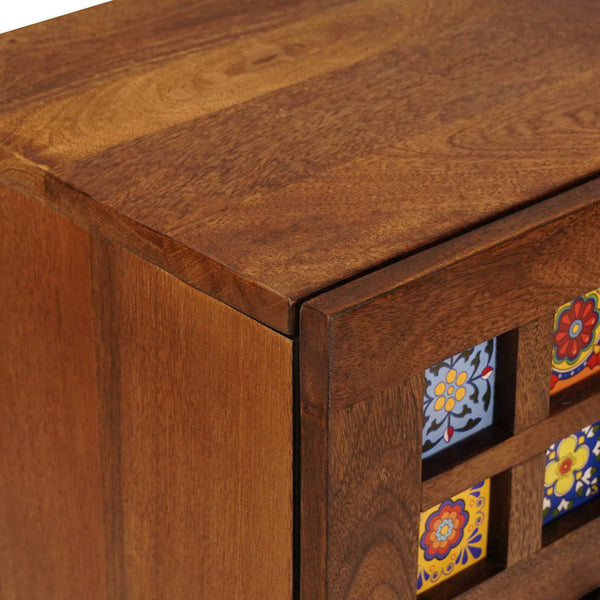 Sideboard Walnuss Mango Massivholz 40x33x75cm