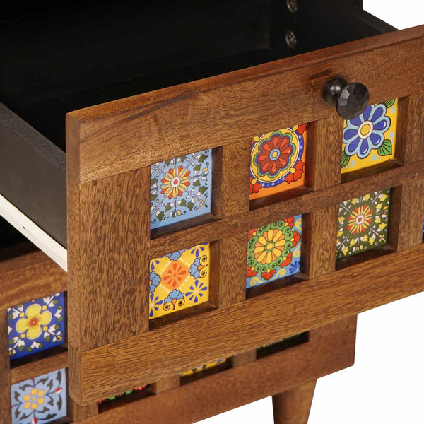 Sideboard Walnuss Mango Massivholz 40x33x75cm