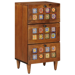 Sideboard Walnuss Mango Massivholz 40x33x75cm