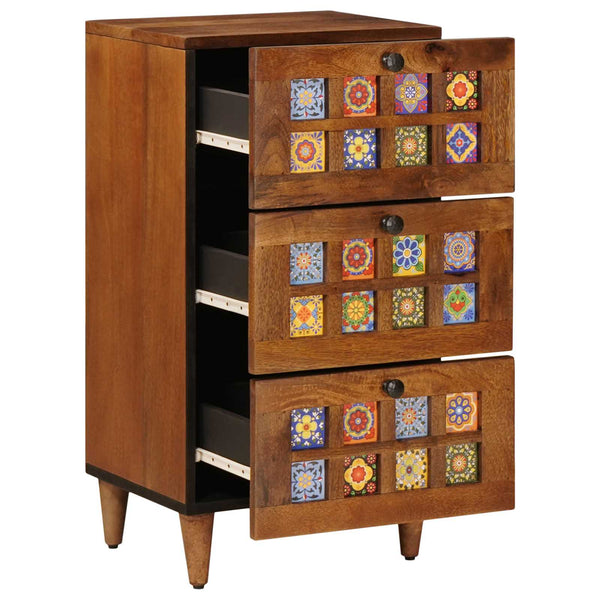 Sideboard Walnuss Mango Massivholz 40x33x75cm