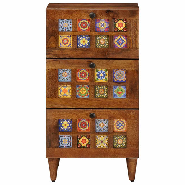 Sideboard Walnuss Mango Massivholz 40x33x75cm
