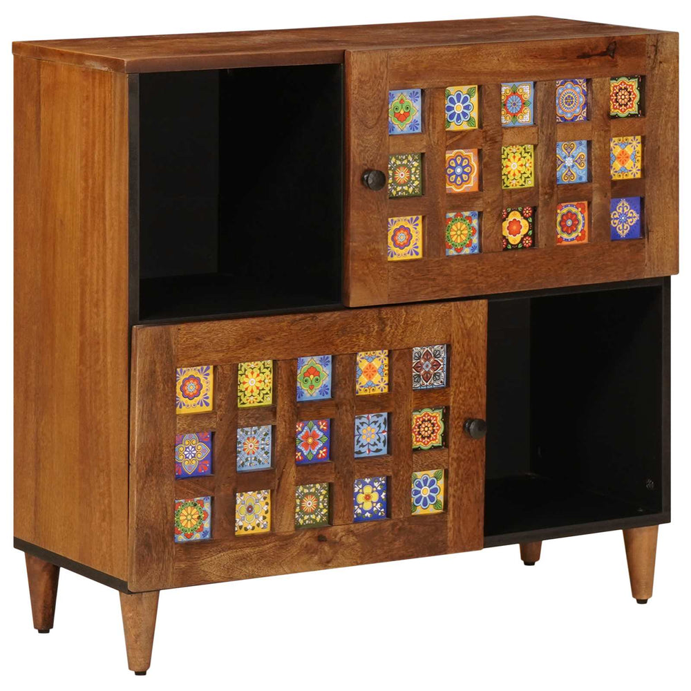 Walnuss Sideboard Mango Massivholz 80cm