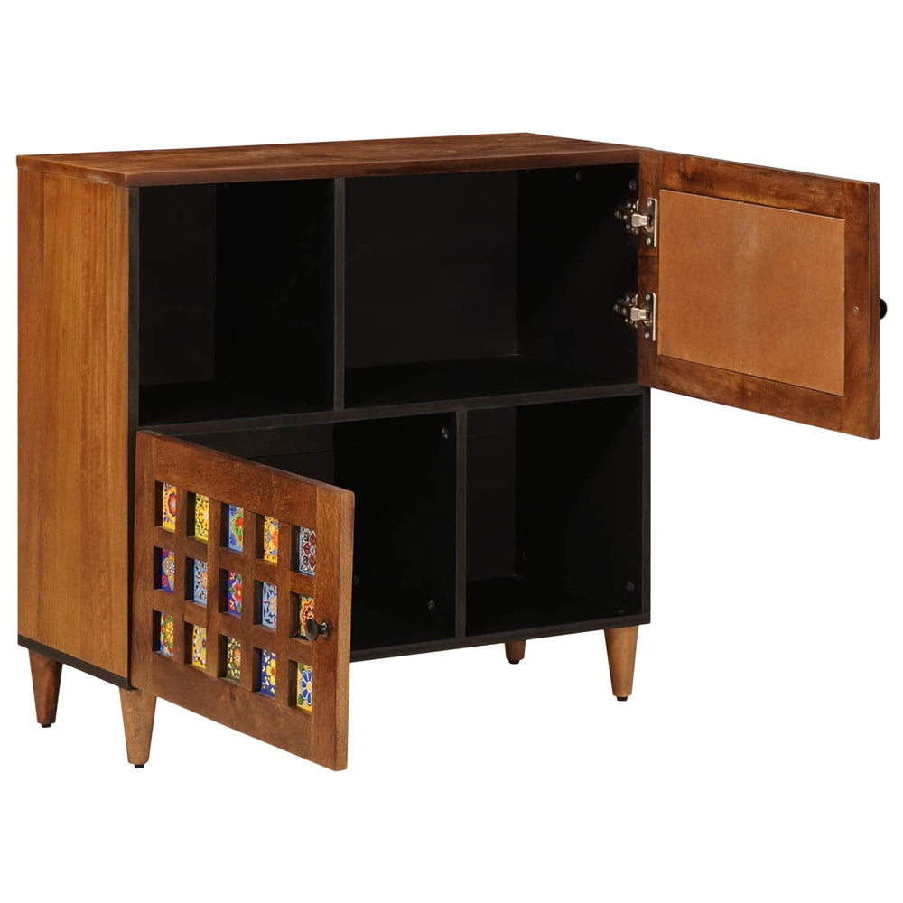 Walnuss Sideboard Mango Massivholz 80cm