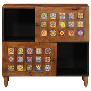 Walnuss Sideboard Mango Massivholz 80cm