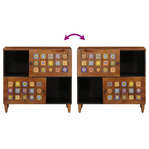 Walnuss Sideboard Mango Massivholz 80cm