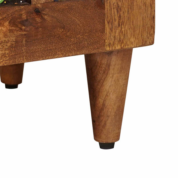 Highboard Walnuss Mango Massivholz 110 cm