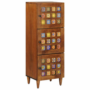 Highboard Walnuss Mango Massivholz 110 cm