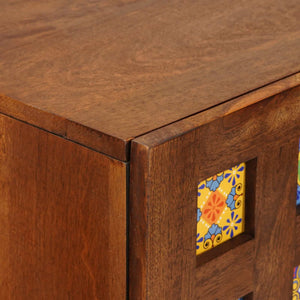 Highboard Walnuss Massivholz Mango 60x100 cm