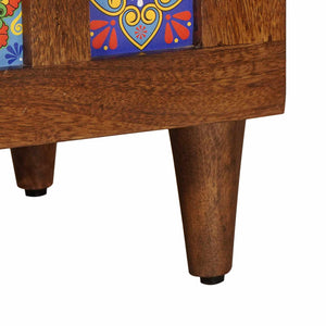 Highboard Walnuss Massivholz Mango 60x100 cm