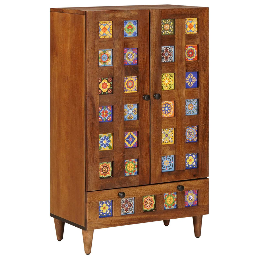 Highboard Walnuss Massivholz Mango 60x100 cm
