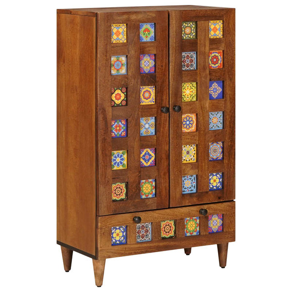 Highboard Walnuss Massivholz Mango 60x100 cm