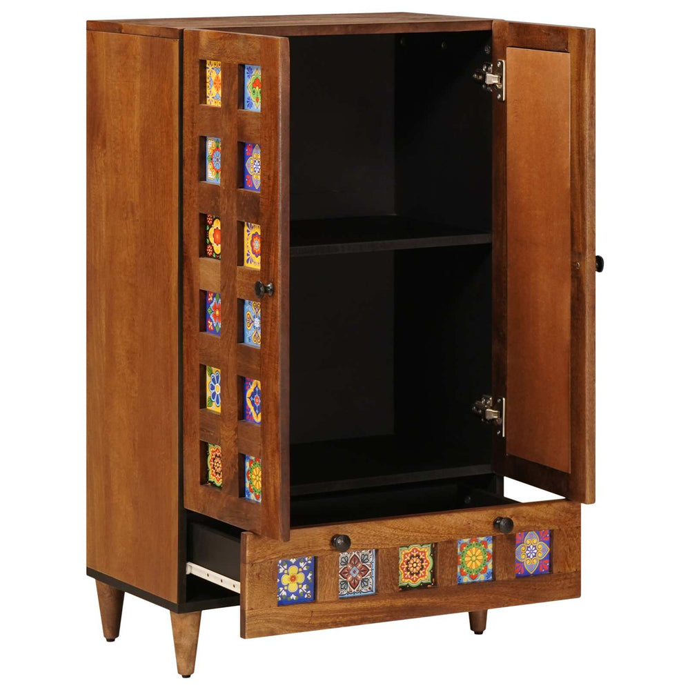 Highboard Walnuss Massivholz Mango 60x100 cm