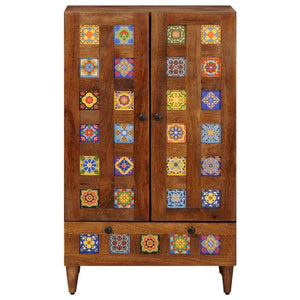 Highboard Walnuss Massivholz Mango 60x100 cm