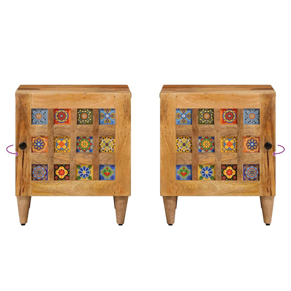 Nachttisch Mango Massivholz 40x33,5x46 cm