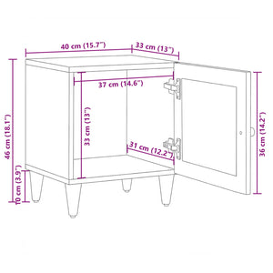 Nachttisch Mango Massivholz 40x33,5x46 cm