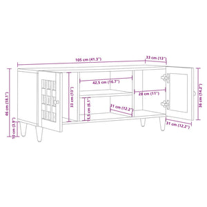 TV-Schrank Mango Massivholz 105 cm