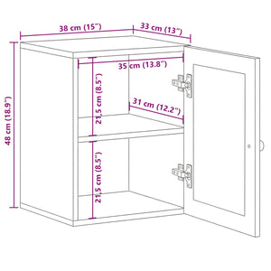 Hängender Badezimmerschrank Mango Massivholz