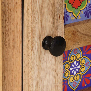 Badezimmerschrank Mango Massivholz Natur