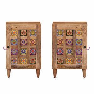 Badezimmerschrank Mango Massivholz Natur
