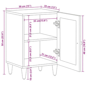 Badezimmerschrank Mango Massivholz Natur