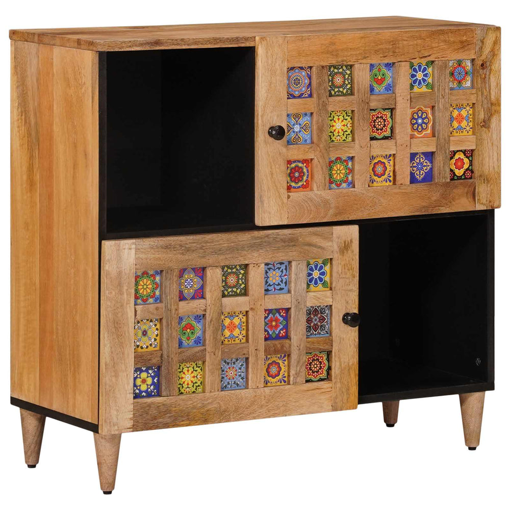 Mango Massivholz Sideboard Natur 80cm