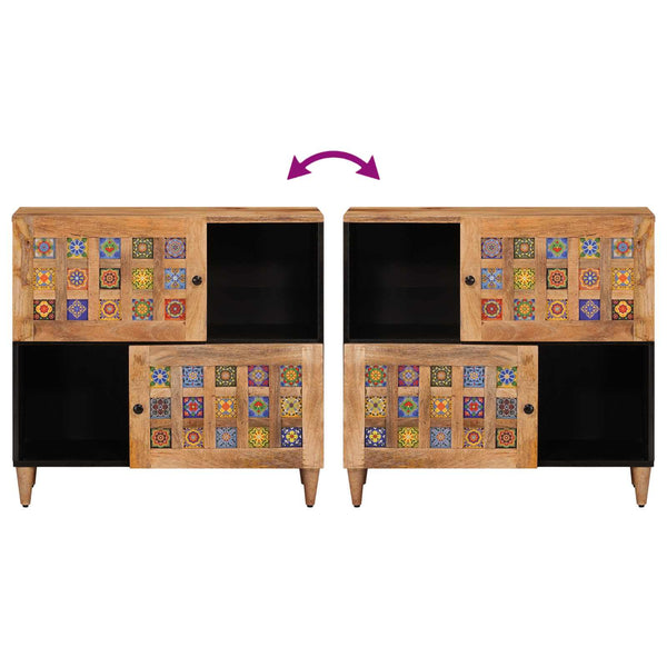 Mango Massivholz Sideboard Natur 80cm