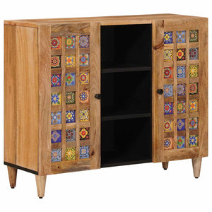 Sideboard Mango Massivholz Natur 90 cm