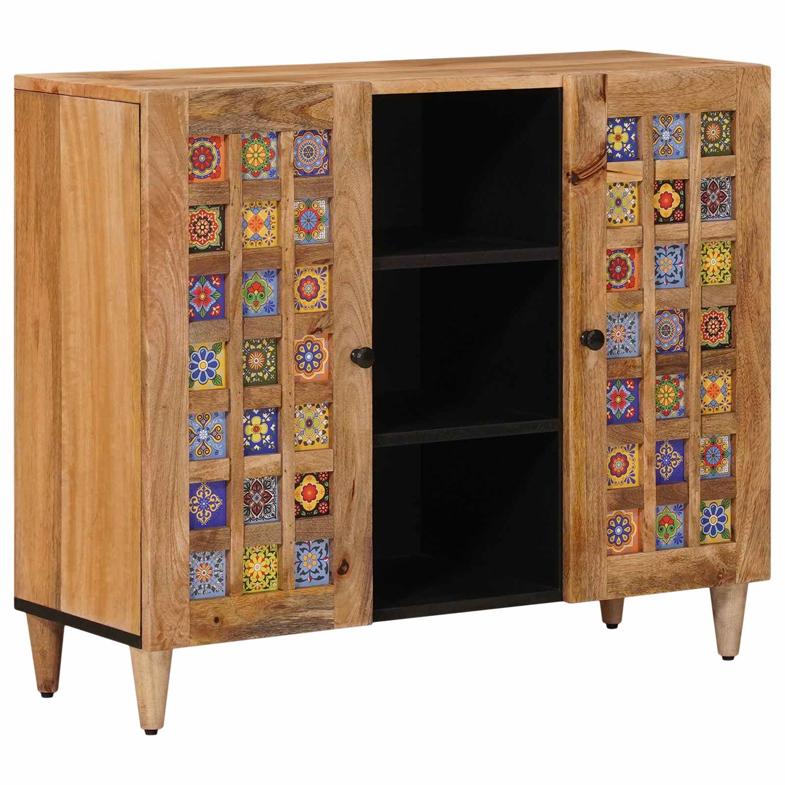 Sideboard Mango Massivholz Natur 90 cm