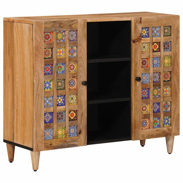 Sideboard Mango Massivholz Natur 90 cm