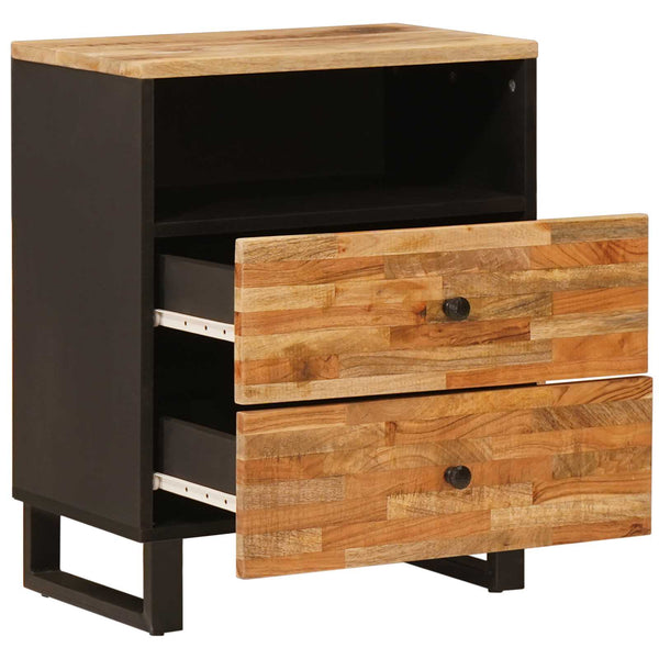 Brauner Bettkasten Mango Massivholz 50x62 cm