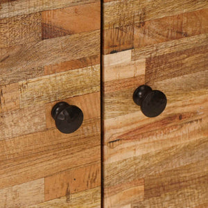 Brauner Seitenschrank Mango Massivholz 60cm