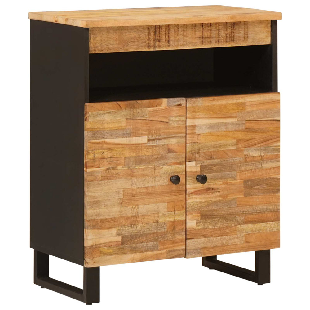 Brauner Seitenschrank Mango Massivholz 60cm