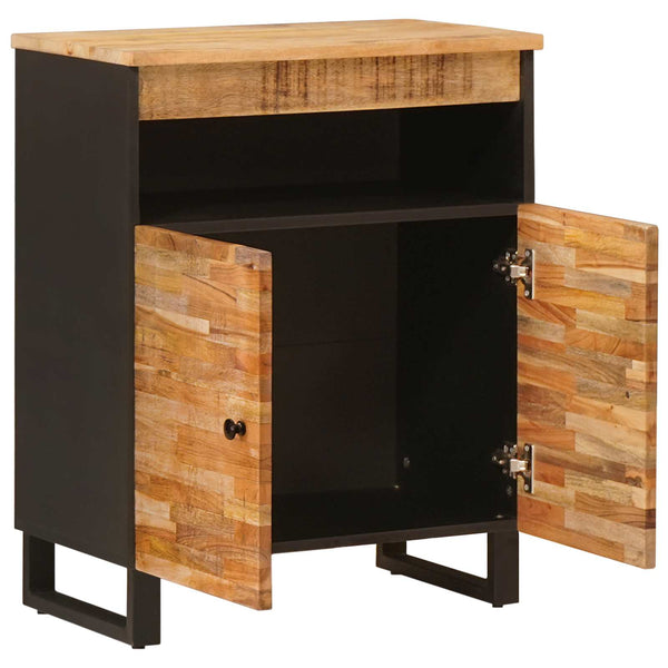 Brauner Seitenschrank Mango Massivholz 60cm