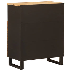 Brauner Seitenschrank Mango Massivholz 60cm