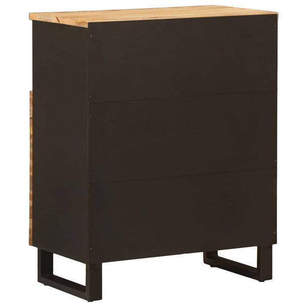 Brauner Seitenschrank Mango Massivholz 60cm