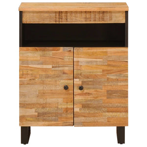 Brauner Seitenschrank Mango Massivholz 60cm