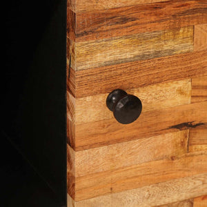 Brauner Seitenschrank Mango Massivholz 90x75 cm