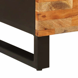 Brauner Seitenschrank Mango Massivholz 90x75 cm