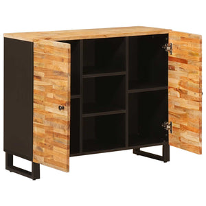Brauner Seitenschrank Mango Massivholz 90x75 cm