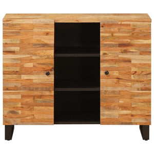 Brauner Seitenschrank Mango Massivholz 90x75 cm