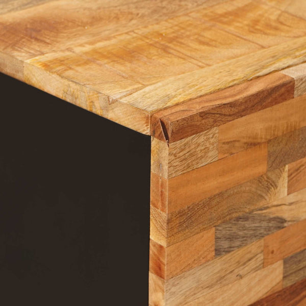 Highboard Braun Mango Massivholz 60x33x100 cm