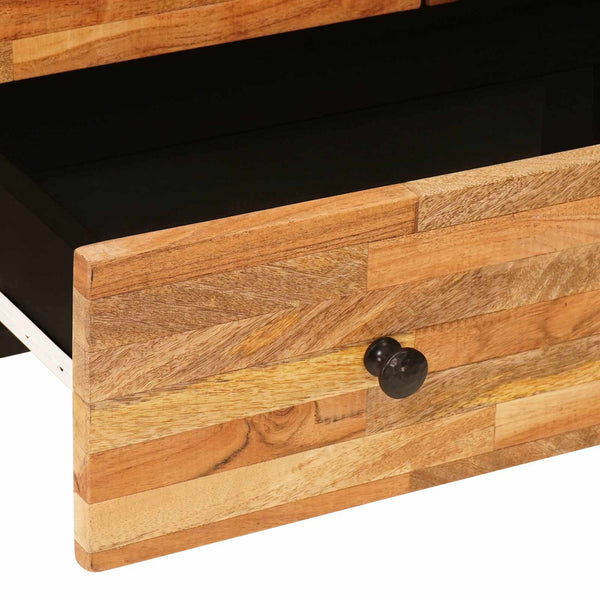 Highboard Braun Mango Massivholz 60x33x100 cm