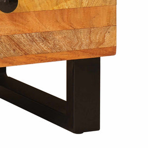 Highboard Braun Mango Massivholz 60x33x100 cm