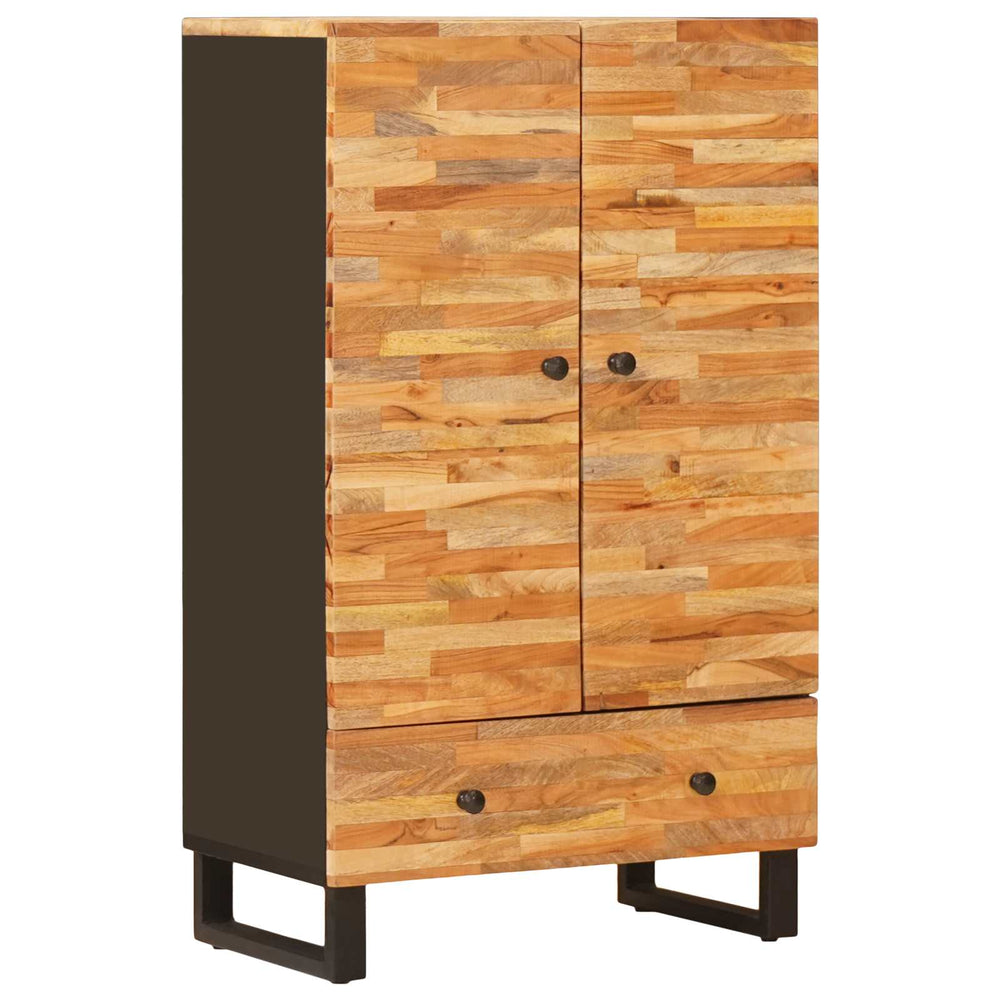 Highboard Braun Mango Massivholz 60x33x100 cm