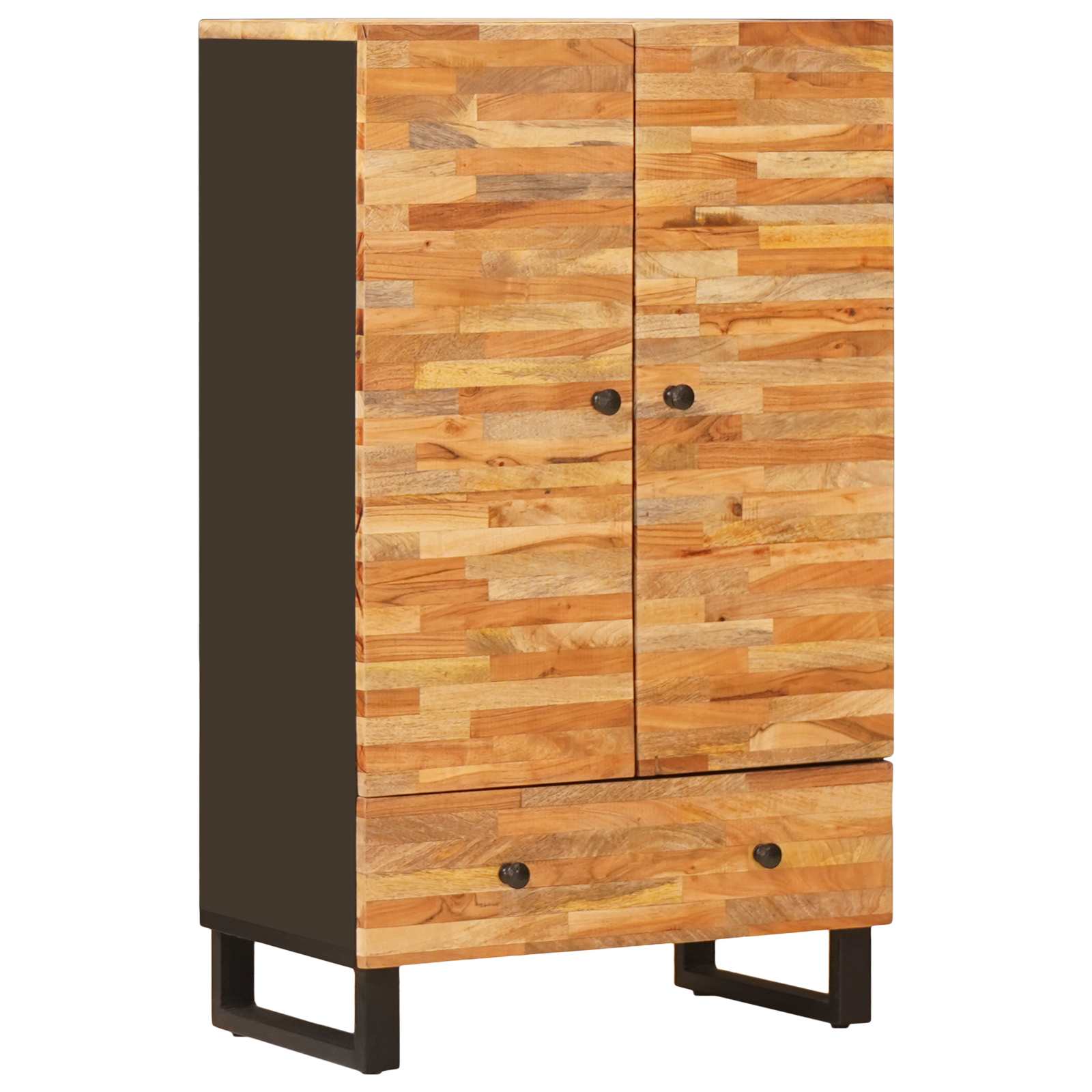 Highboard Braun Mango Massivholz 60x33x100 cm