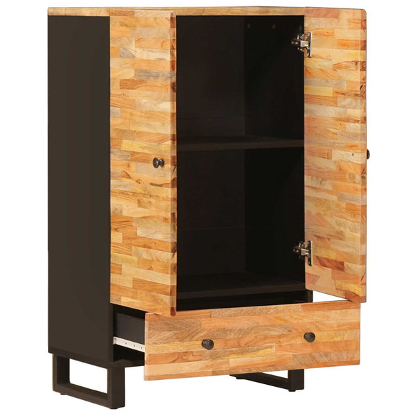 Highboard Braun Mango Massivholz 60x33x100 cm