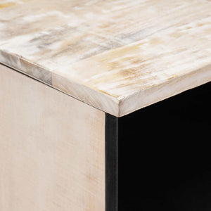 TV-Schrank Weiß Mango Massivholz 70 cm
